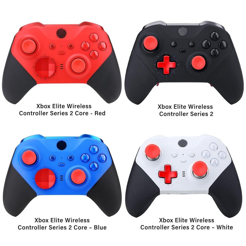 VANPARK Accessories for Xbox One Elite Series 2 Controller(Model 1797), Metal Thumbsticks Paddles Joysticks Replacement Parts Kits Compatible with Xbox Elite Wireless Controller Series 2 Core(Red) - Image 2